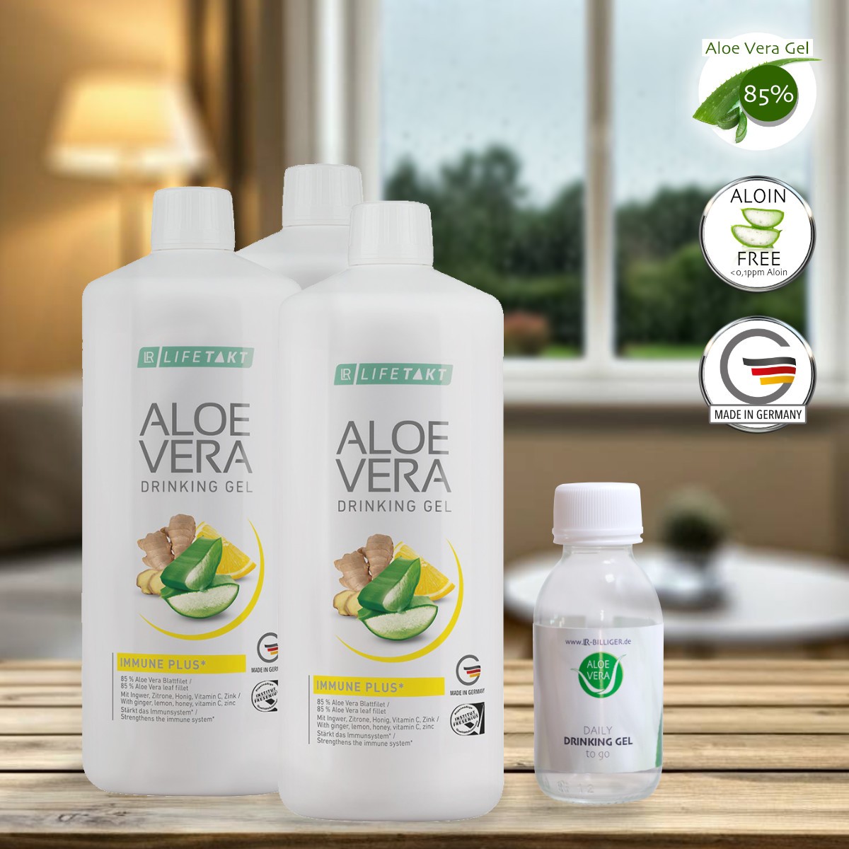 Aloe Vera Ingwer Drink & Rationsflasche Aloe Vera Ingwer Drink & Rationsflasche