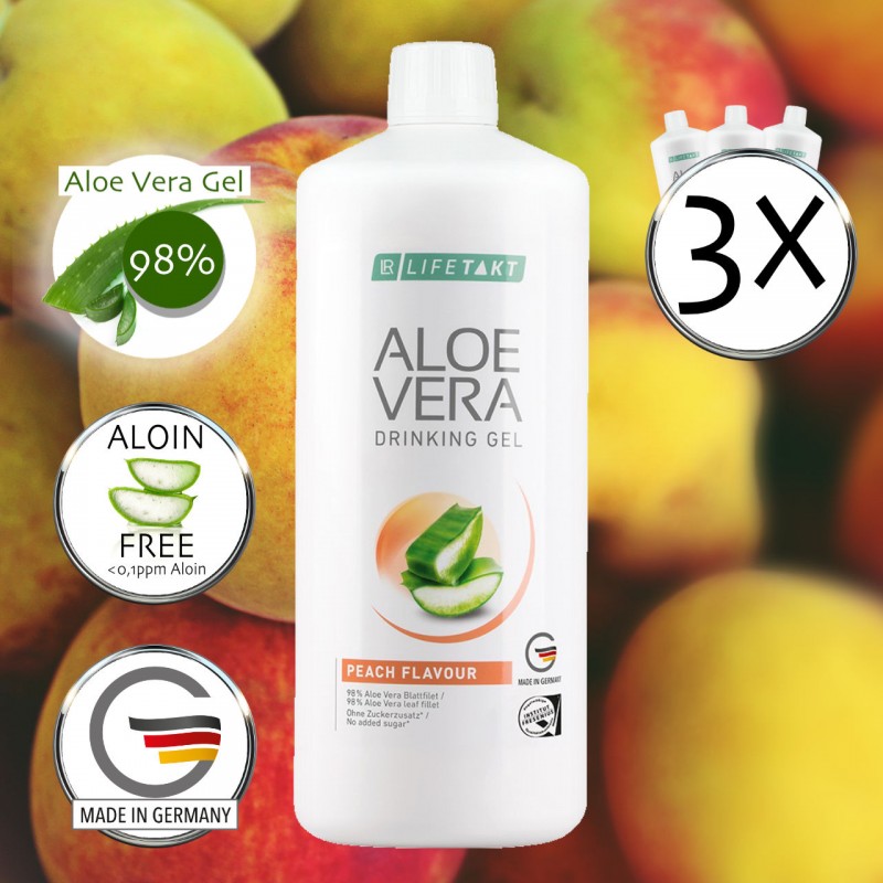 Aloe Vera Drink Set Pfirsich