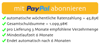 Health Mission direkt mit PayPal abonnieren.